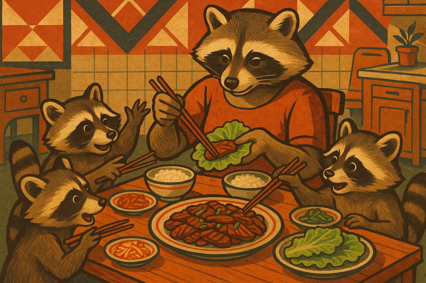 Bulgogi family dinner