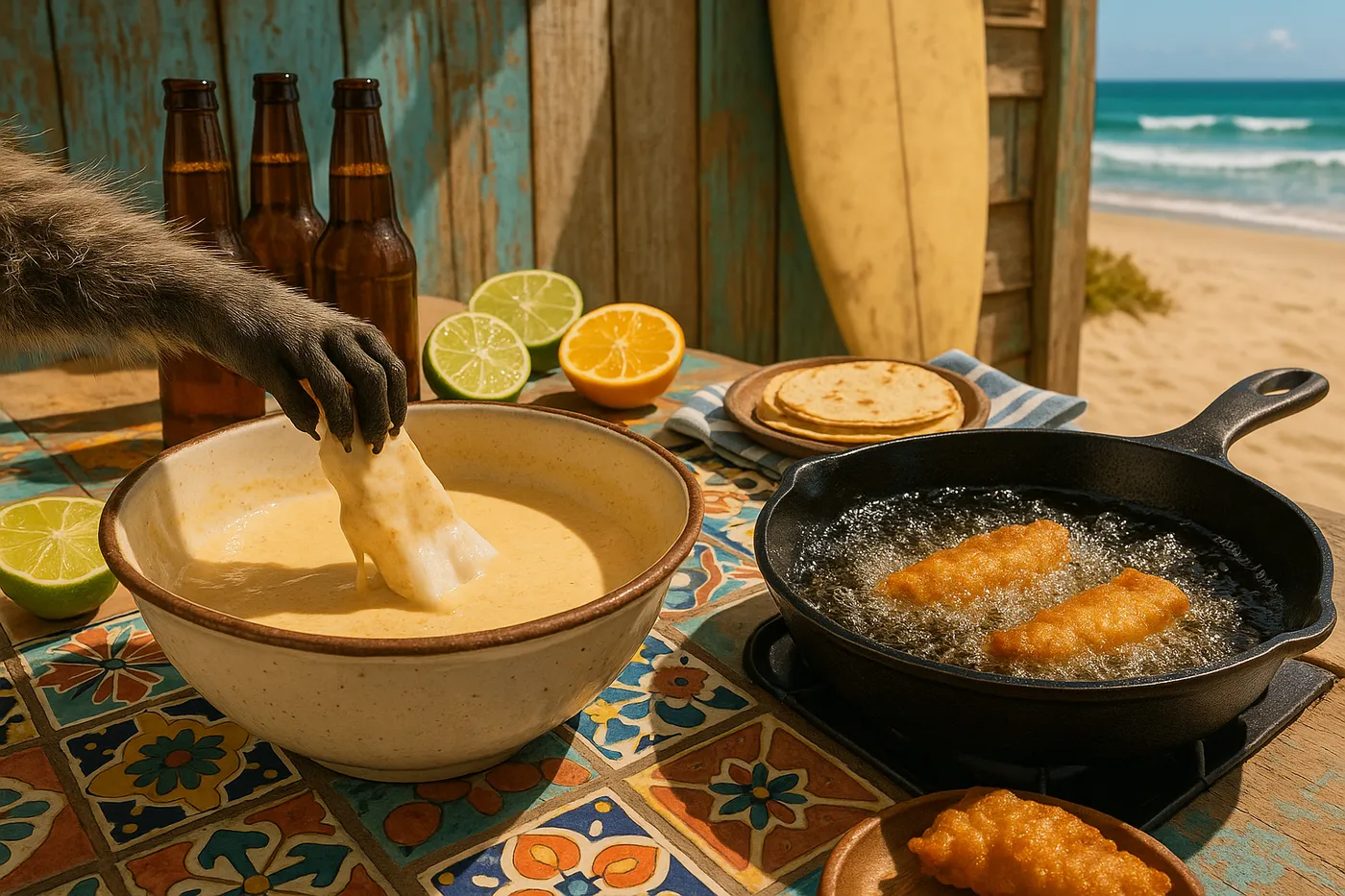 fish-tacos-batter-frying-process.png (1536x1024) Beer-battering and frying fish fillets