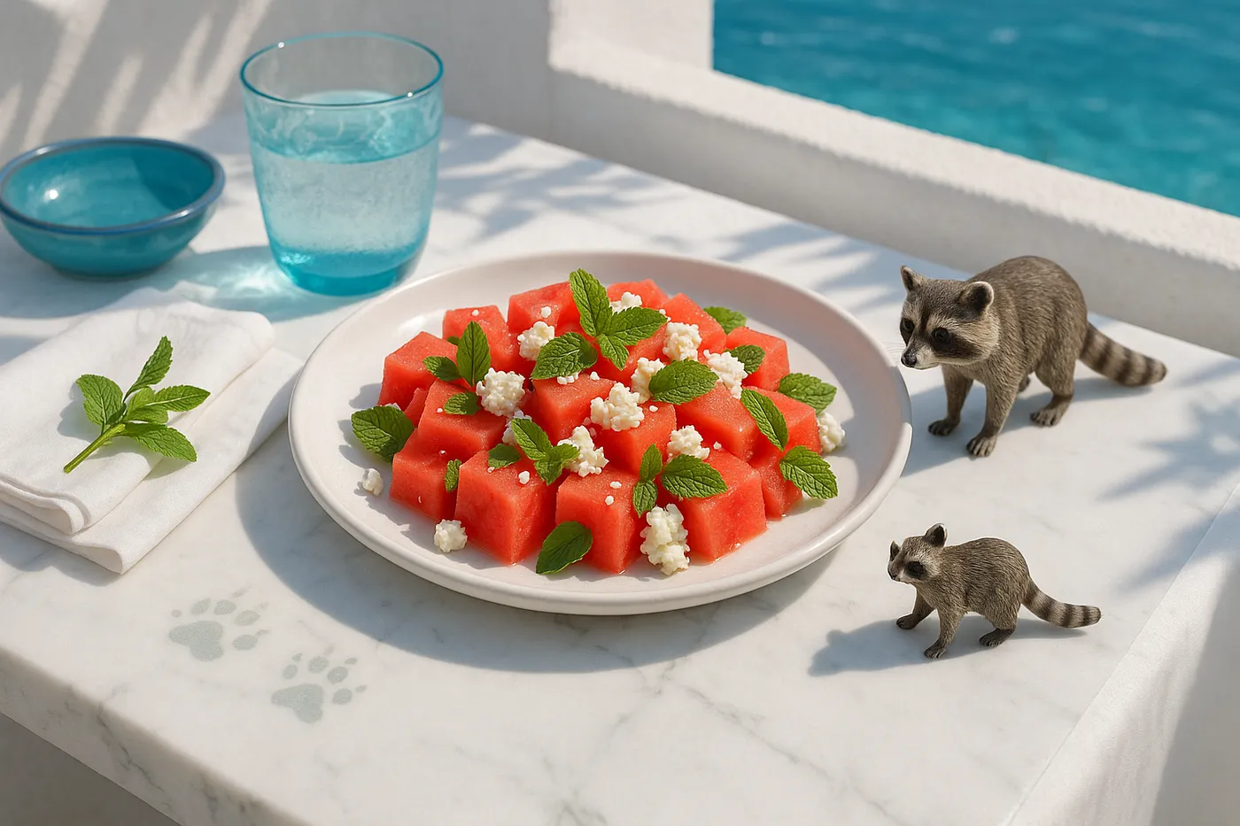 Watermelon Feta Mint Salad