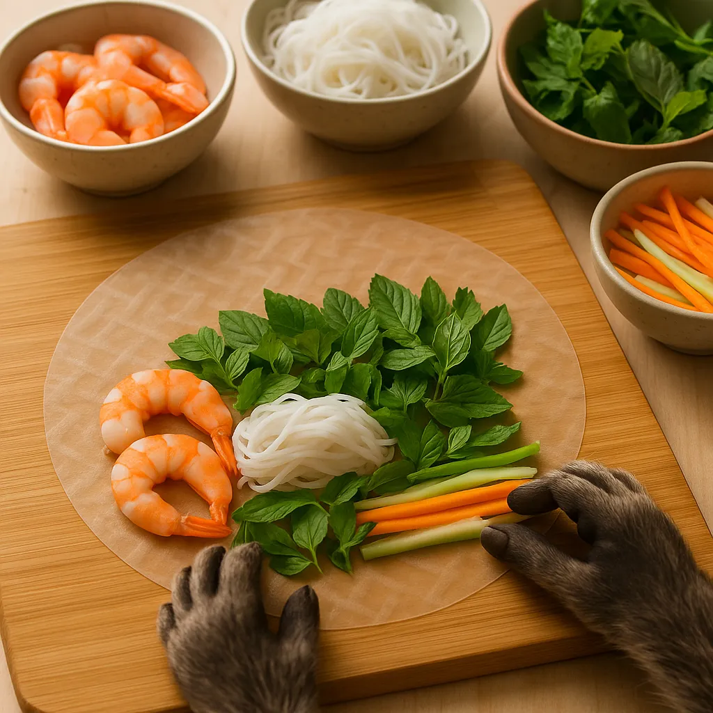 Spring roll assembly process