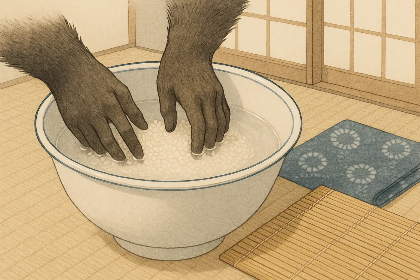 sushi-rice-washing-process.png (1400x933) Washing sushi rice until water runs clear