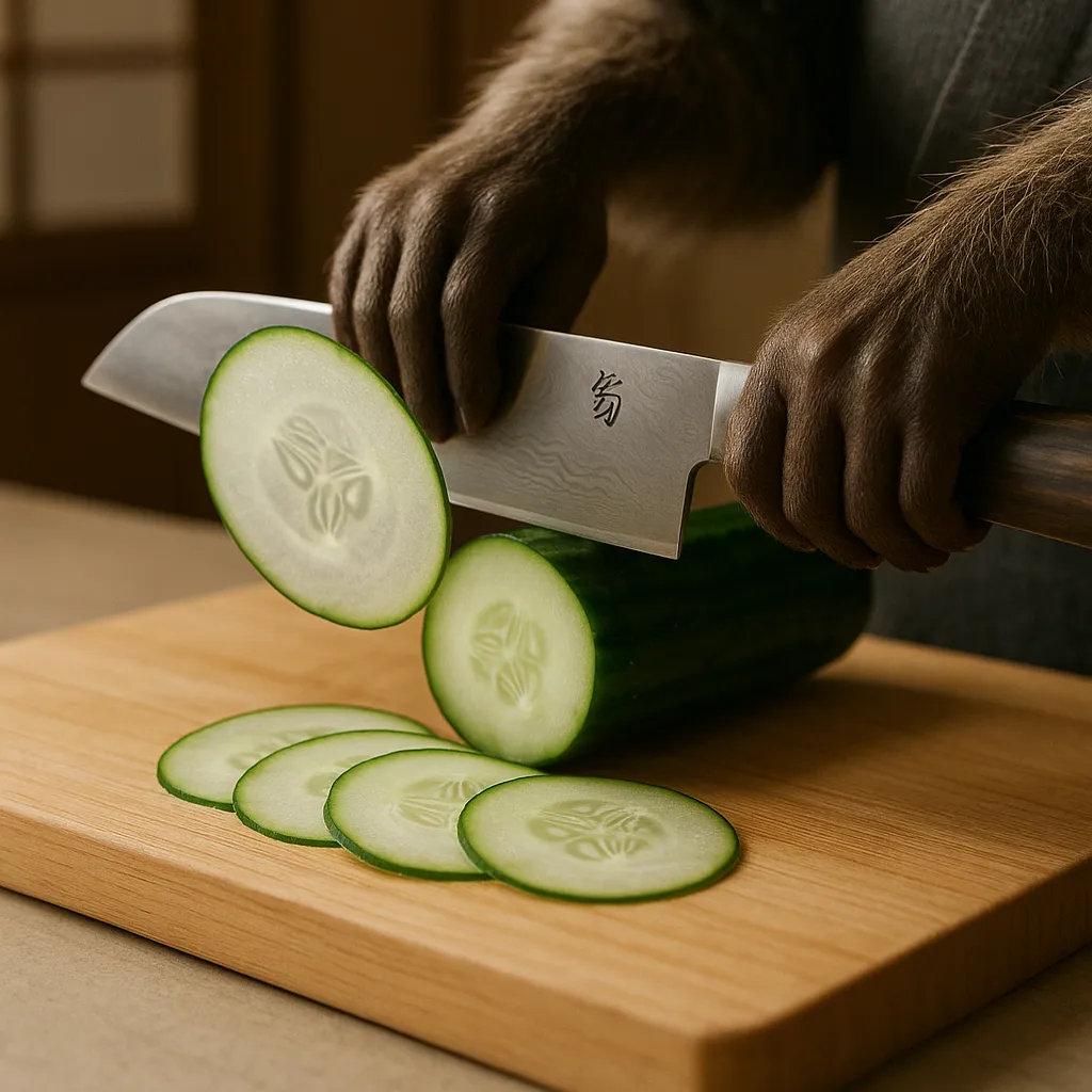 Japanese cucumber slicing technique