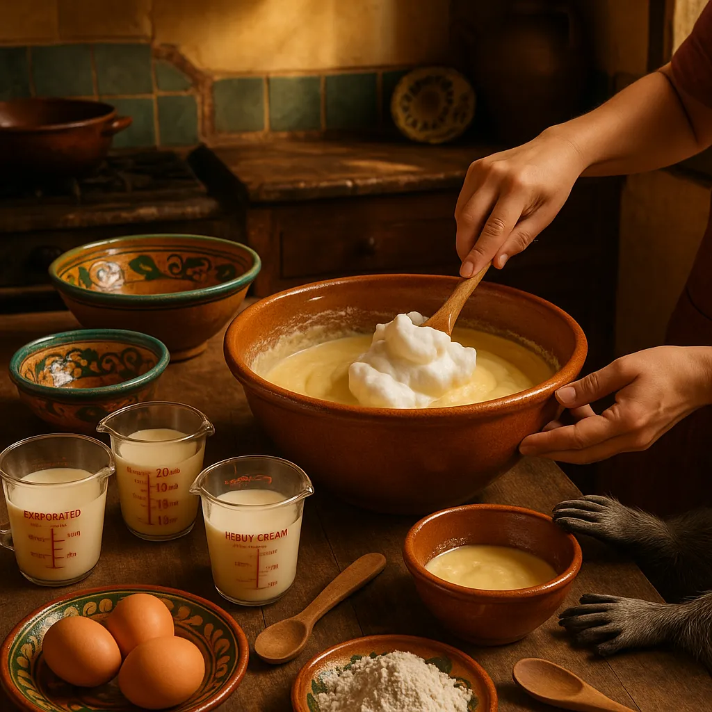 tres-leches-process.png (1024x1024) Traditional tres leches preparation process