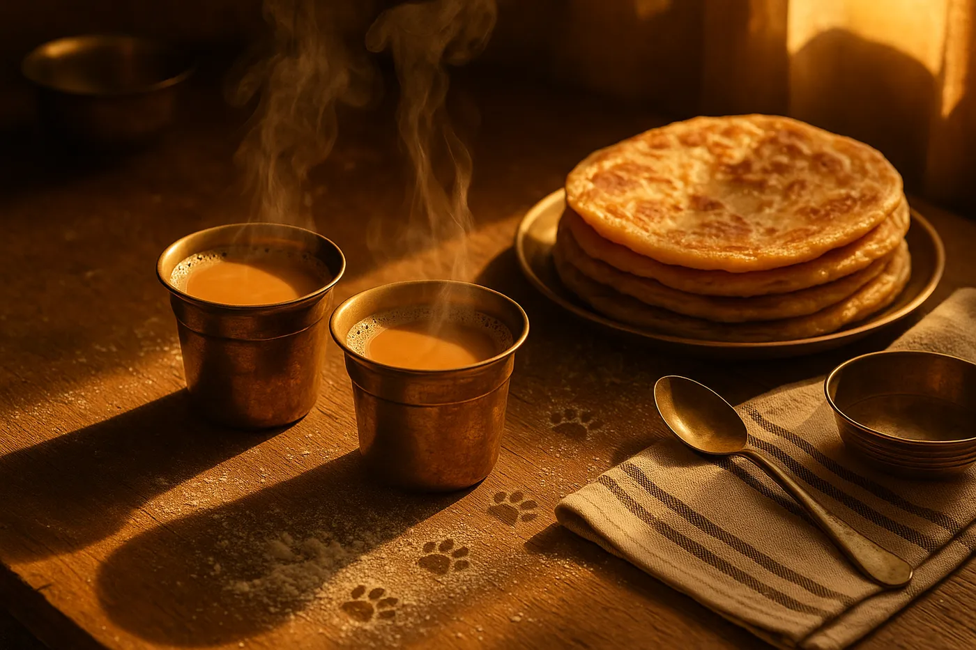 Morning Masala Chai & Fresh Paratha