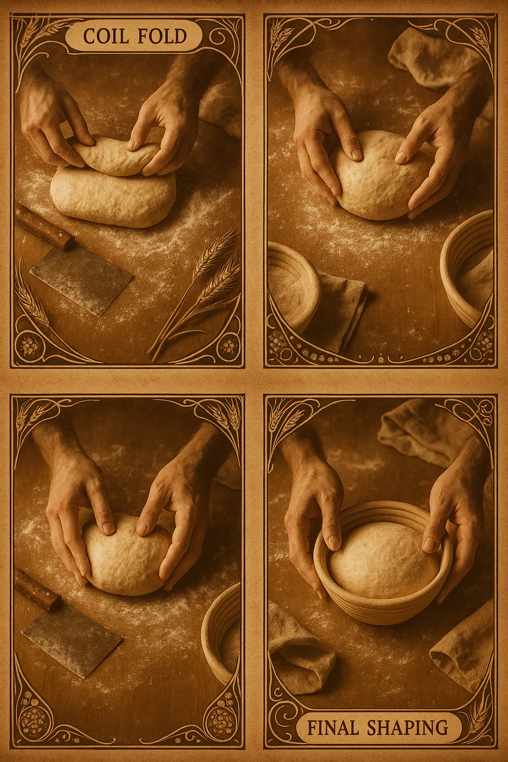 Sourdough shaping techniques