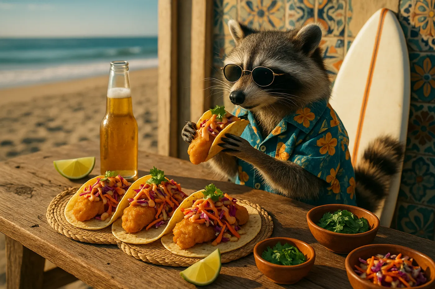 Beer Battered Fish Tacos with Spicy Mayo